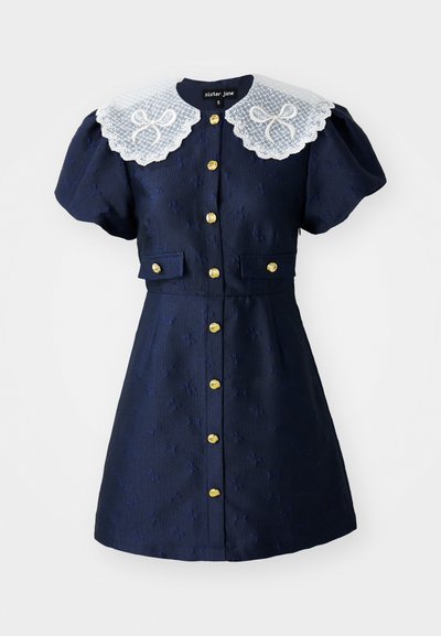 BUOY JACQUARD MINI DRESS - Robe chemise - navy