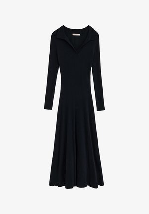 Polo Club, KLEIDER WOMAN KIGI DRESS LONG SLEEVE SLIM FIT - Vestido de punto - navy