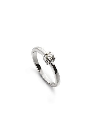 MUAU Schmuck SOLITÄR RING 4-GRIFF-FASSUNG , BRILLANT 0.20CT. - Ring - weissgold