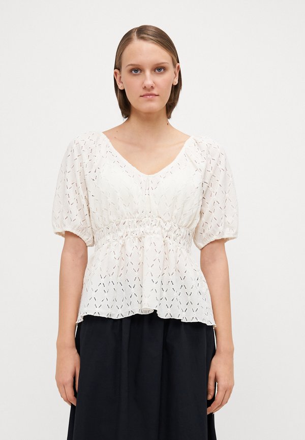 ONLROSA V NECK - Print T-shirt - cloud dancer