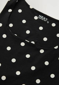 SQUARE NECK STANDARD - Linne - black white polka dot