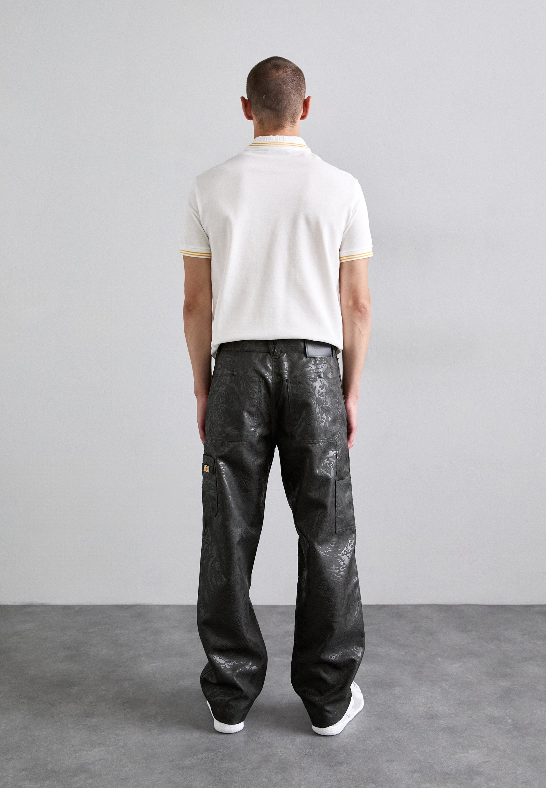 Versace INFORMAL BAROCCO EMBOSSED - Trousers - dark anthracite