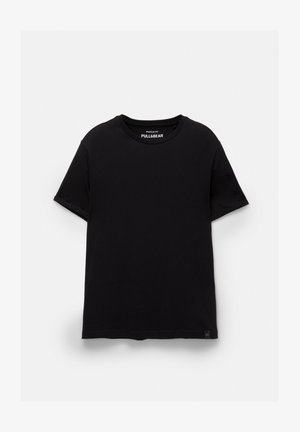 PULL&BEAR, BASIC-SHIRT IM MUSCLE-FIT - T-shirt basique - black