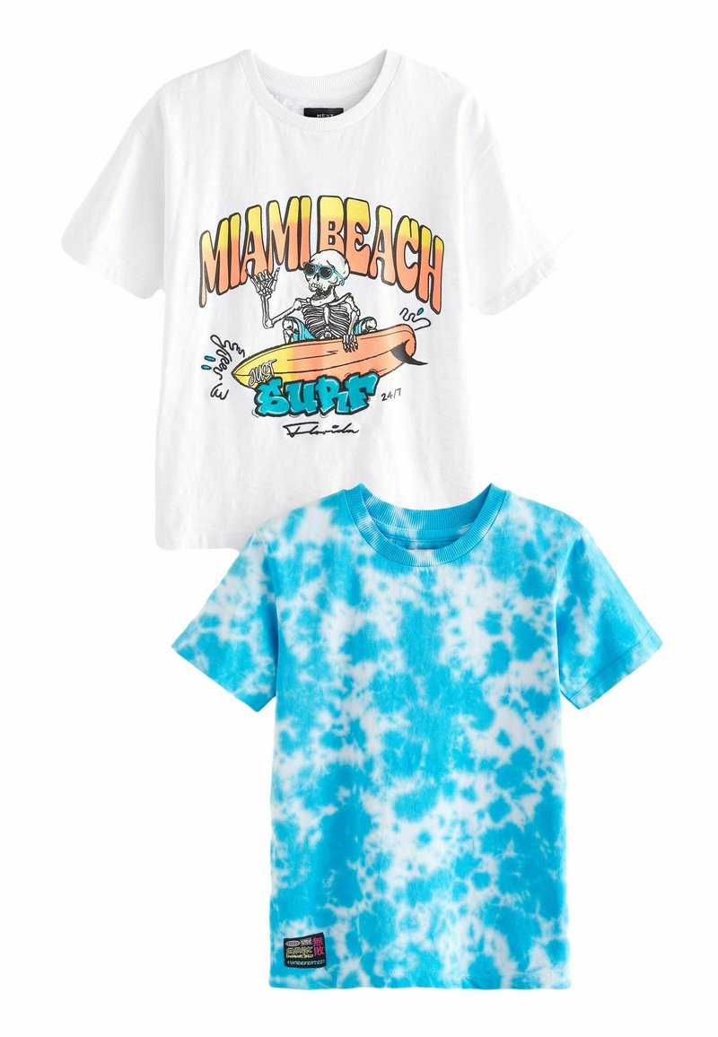 Next GRAPHIC SHORT SLEEVE 2 PACK STANDARD - Triko s potiskem - blue tie dye
