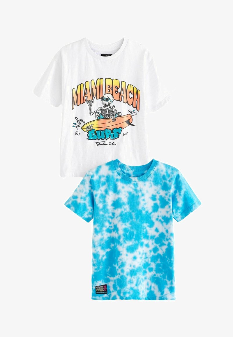 Next GRAPHIC SHORT SLEEVE 2 PACK STANDARD - Camiseta estampada - blue tie dye