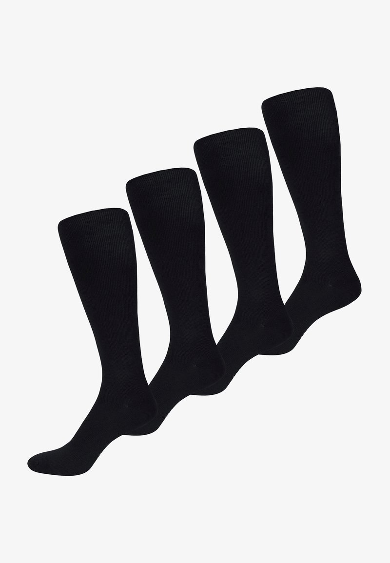 NUR DER 4 PACK - Kniestrümpfe - schwarz