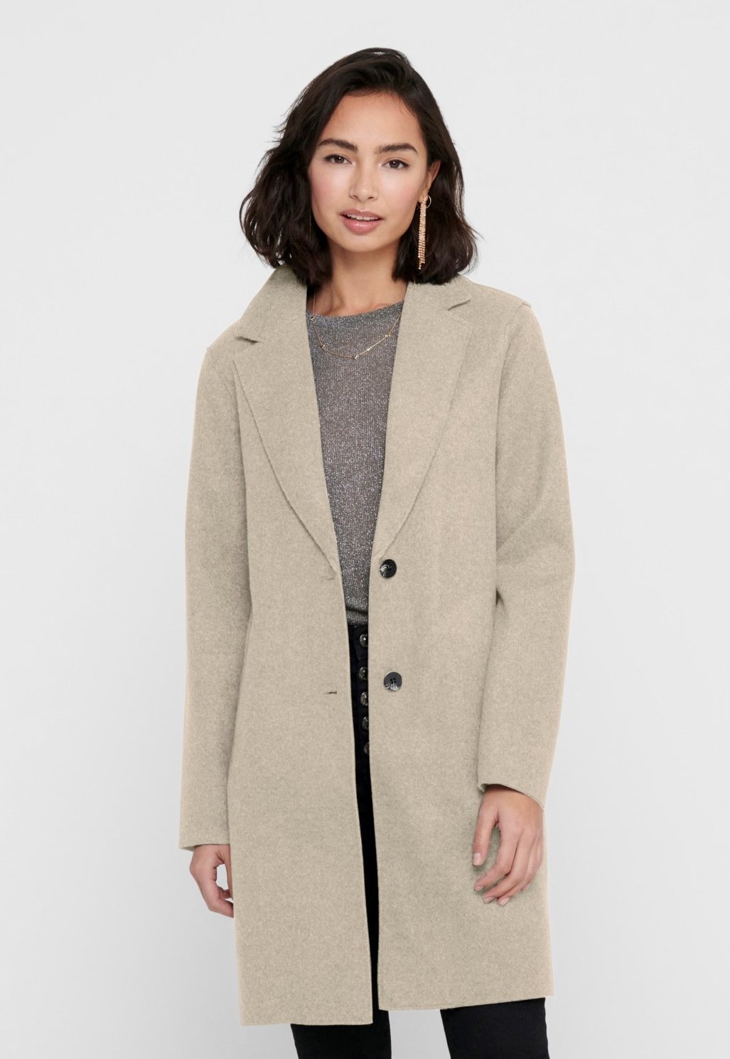 Only Mantel Beige Zalando Damen Kurzmantel Coat Beige Mantel Beige