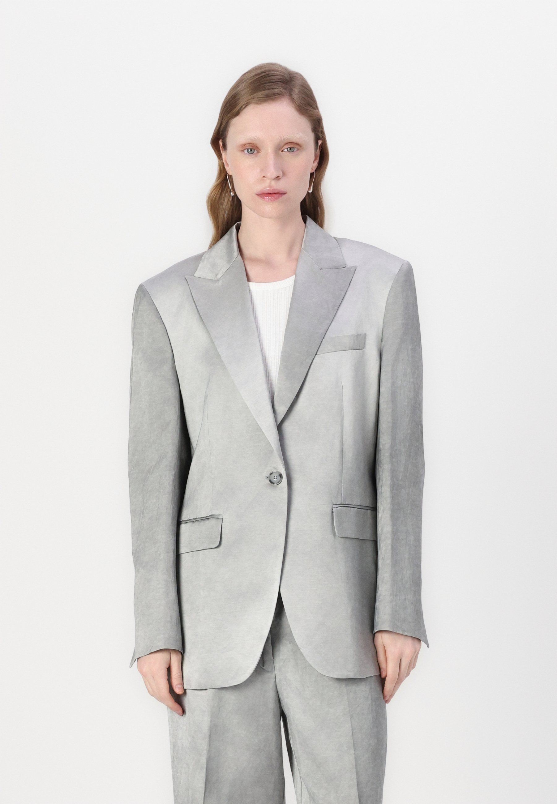 スーツ PINKO Women Suit Jackets 100256A24CI76 Grey Pinko Blazer - Grey - Women | 100256A24CI76 | thebs.com