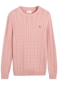 CABLE C NECK - Neule - dusty pink