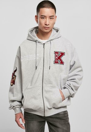 RETRO PATCH  - Zip-up sweatshirt - grey