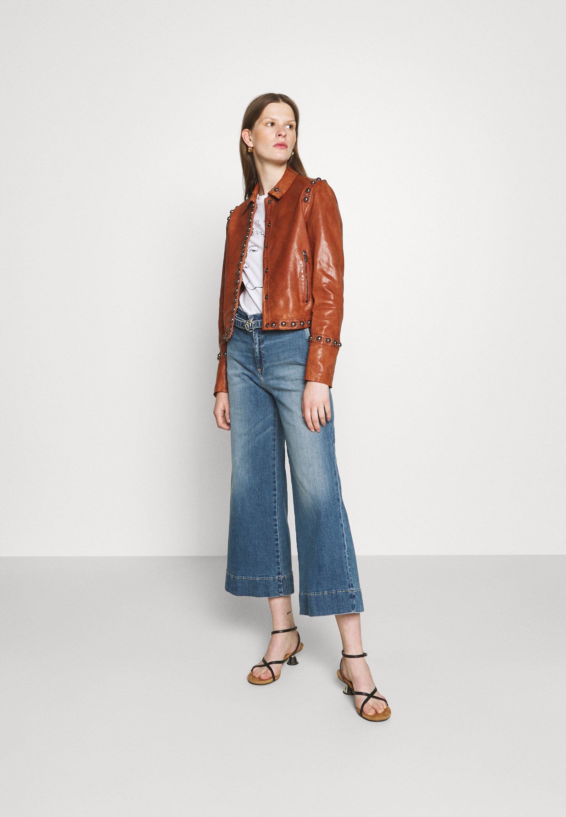 Pinko PEGGY PALAZZO STRETCH - Flared Jeans - light blue denim/light blue -  Zalando.co.uk