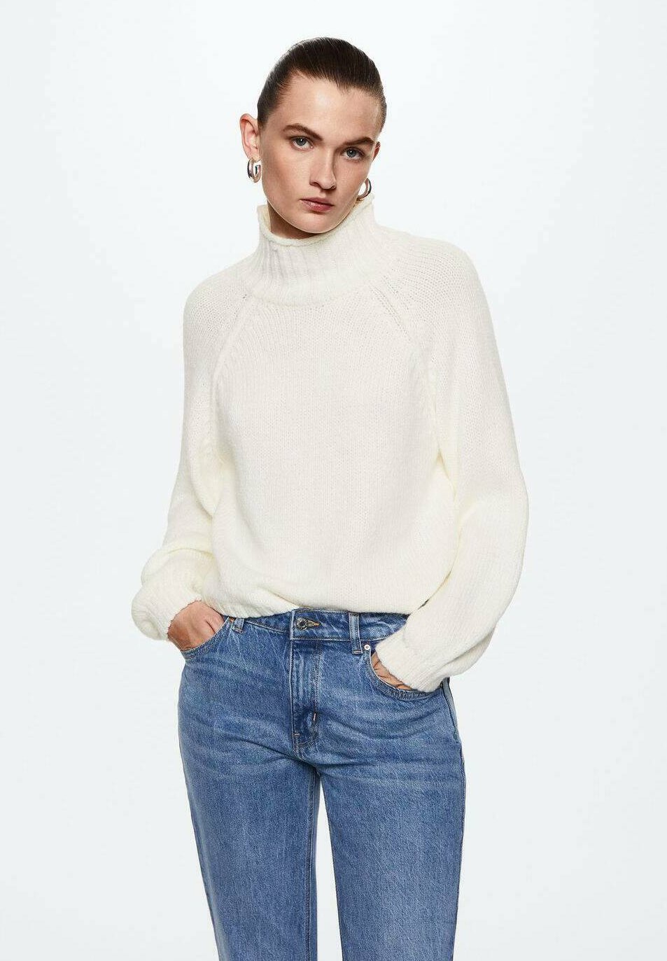 Mango ORQUI - Jumper - gebroken wit/off 
