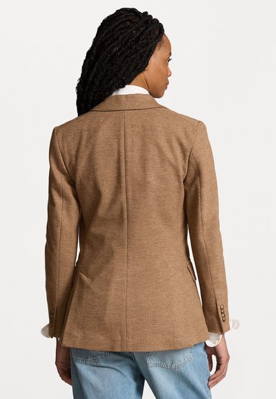 Polo Ralph Lauren HERRINGBONE WOOL-COTTON BLAZER - Blazer - tan