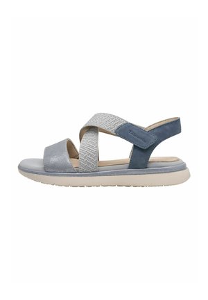 Sandalen met plateauzool - lt blue comb