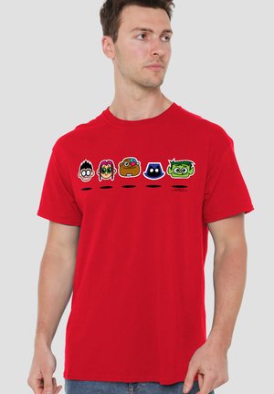 Warner Brothers, TEEN TITANS GO/FLOATING HEADS - Print T-shirt - red