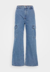 ONLHOPE WIDE CARGO - Wide leg - medium blue denim
