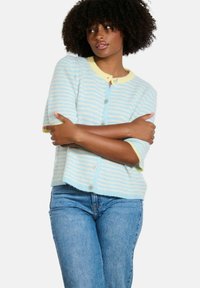 DELICATE STRIPED - Kardigan - lt blue