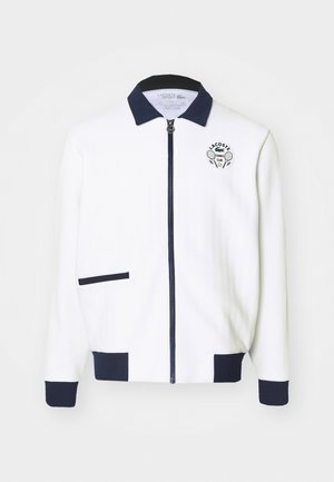 Lacoste Sport JACKET HERITAGE - Trainingsjacke - white/navy blue