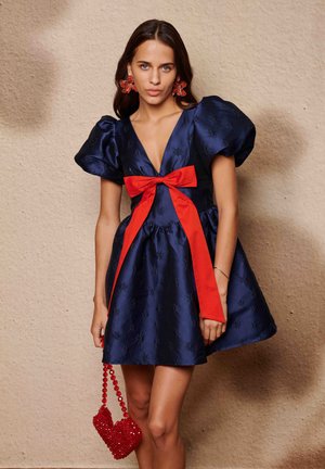 MEMORIES BOW MINI DRESS - Nappali ruha - navy