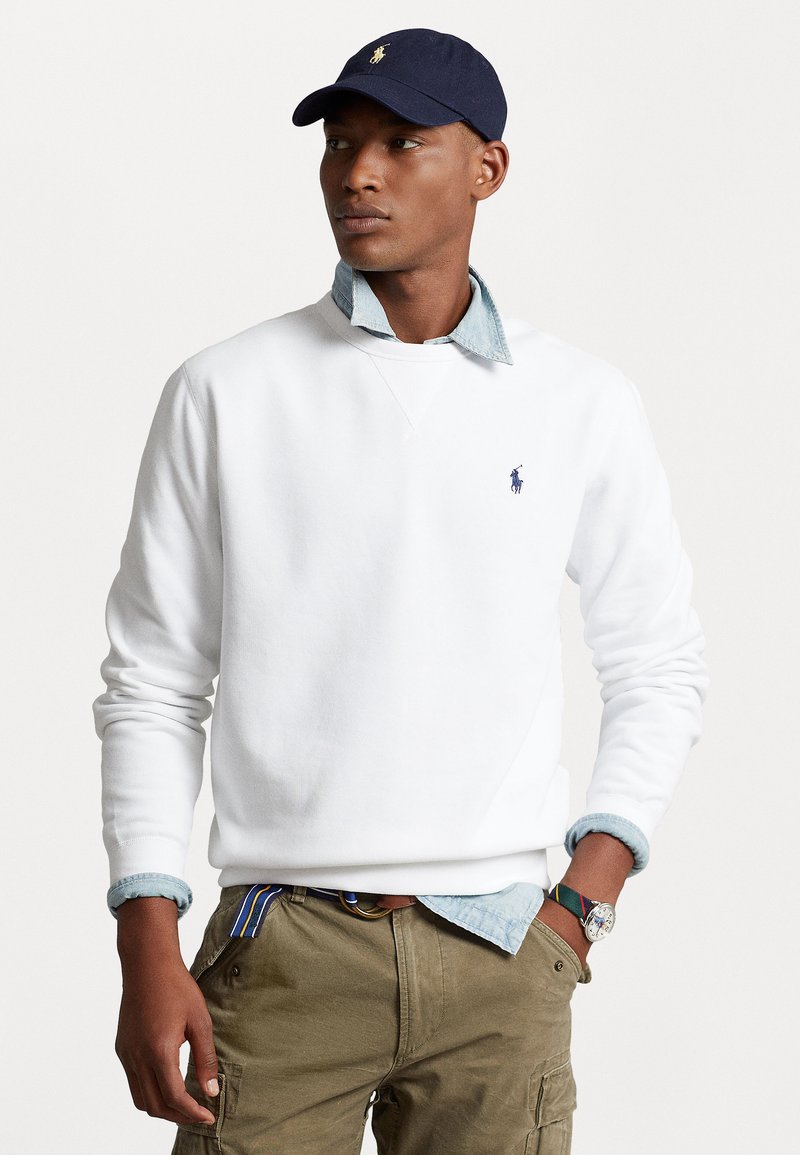 Polo Ralph Lauren - THE RL FLEECE SWEATSHIRT - Sportinis megztinis - white, Padidinti