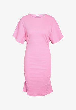 Noisy May, NMABBI S/S O-NECK RUCHING DRESS - Tubino - begonia pink1