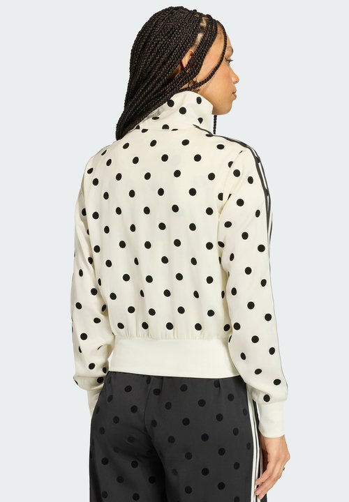 adidas Women's Satin Polka Dots TT Jacket/Pant Set Off White — foto 2