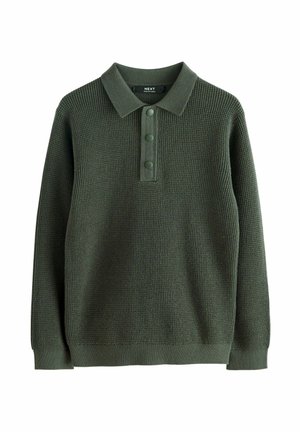 TEXTURED - REGULAR FIT - Top s dlhým rukávom - dark green