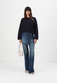 Pinko MARGARINA MAGLIA FELPA CON BOTTONI IN METALLO - Φούτερ - dark blue