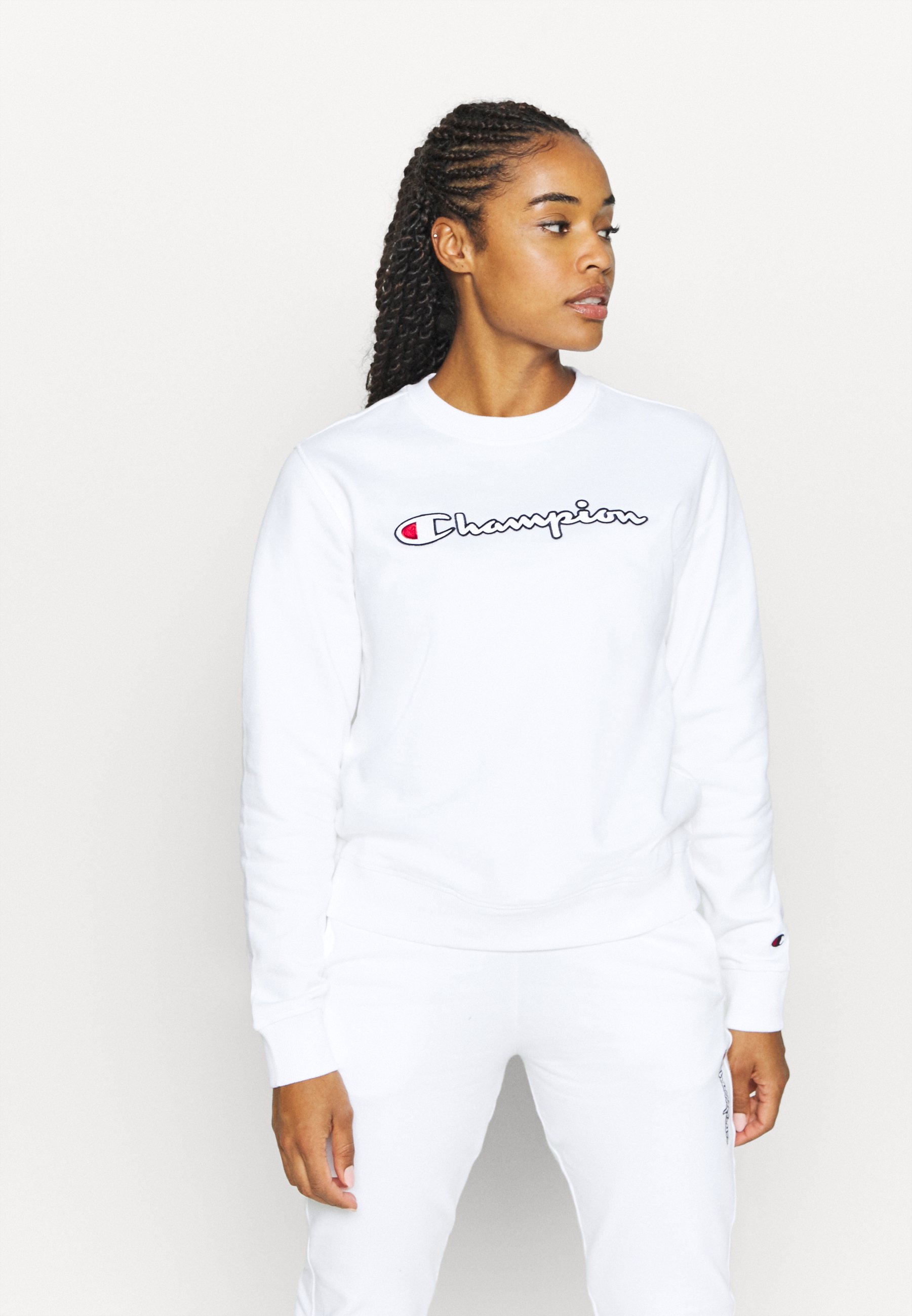 Champion CREWNECK ROCHESTER Sweatshirt whitehvit Champion Rochester Genser High Neck White