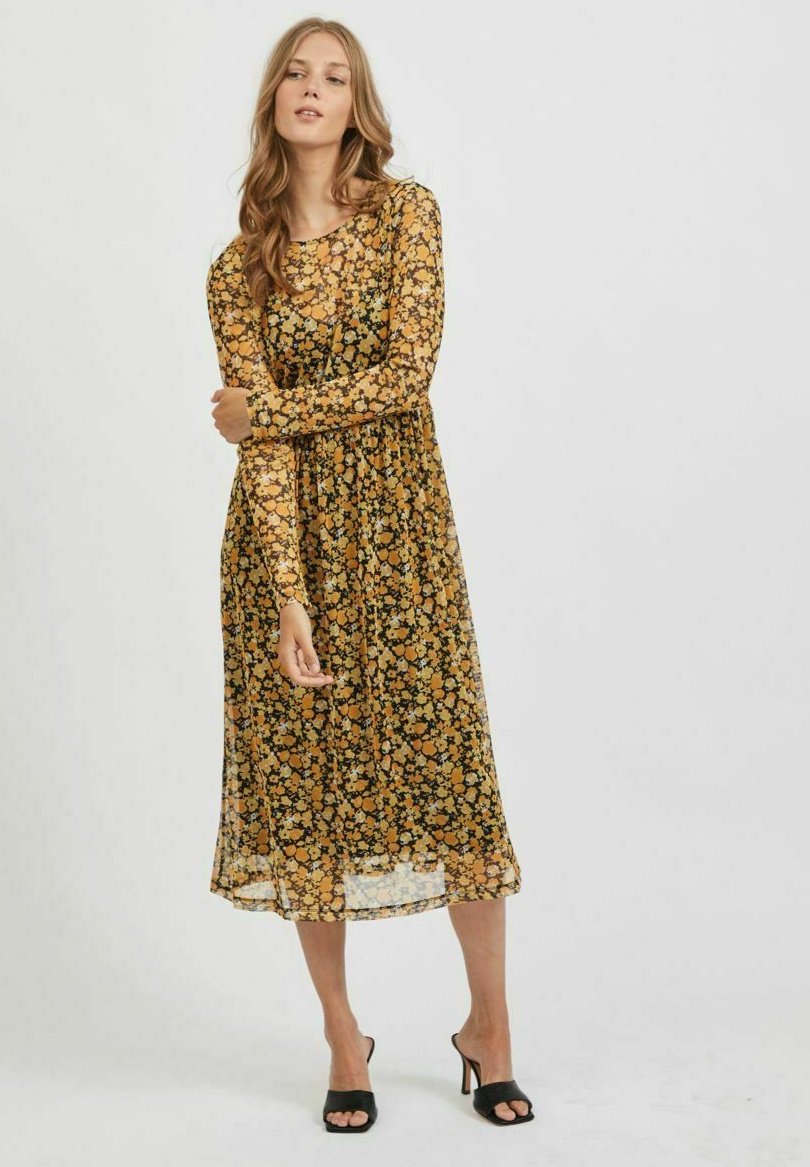 VILA Jurk - black/zwart - Zalando.be