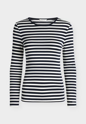 GANT, SLIM STRIPED LS T-SHIRT - Pikkade varrukatega topp - evening blue