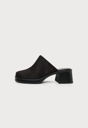 Zign by Zalando, LEATHER - Μιουλ με τακούνι - dark brown