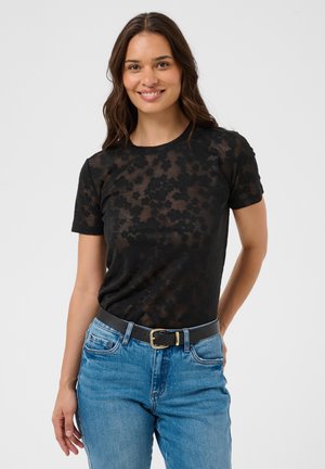Kaffe, KAHELLE T-SHIRT - T-shirt imprimé - black deep cc.