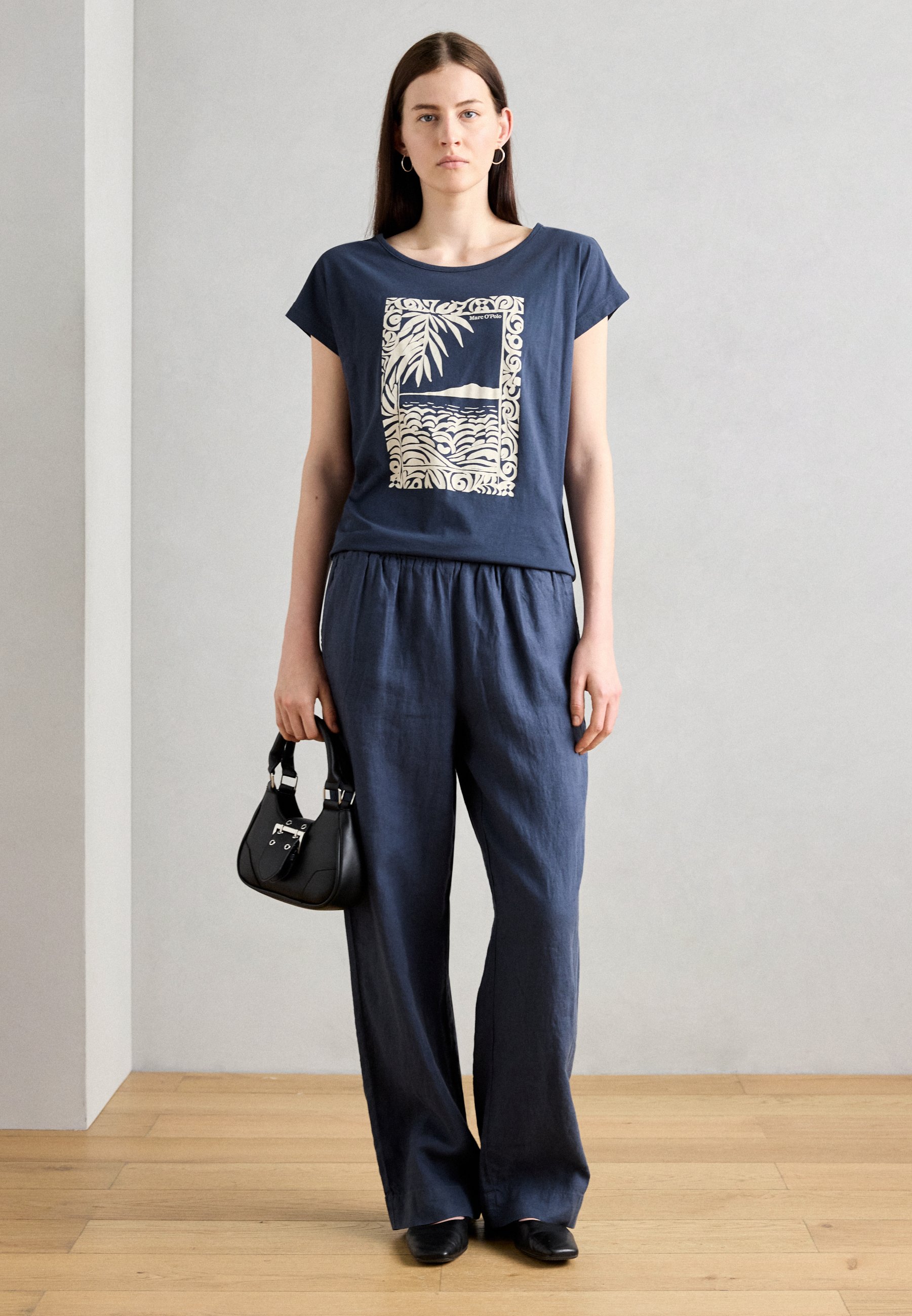 売れ筋商品|||モス モッシュ Tシャツ レディース トップス DECO TEE - Print T-shirt - salute navy Mos Mosh DECO TEE - T-Shirt print - salute navy/dunkelblau