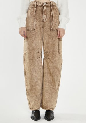 BAGGY - Relaxed fit jeans - tan wash