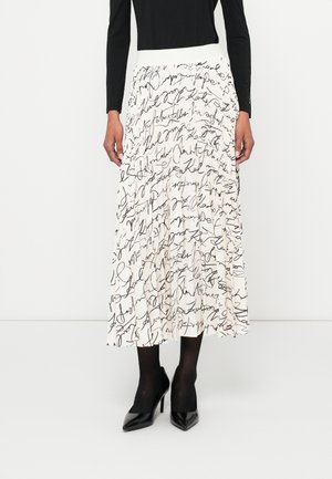 KARL LAGERFELD COMMERCIAL PLEATED SKIRT - Klostuotas sijonas - white