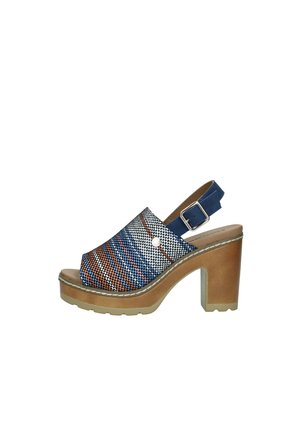 Sandali con plateau - blu