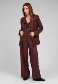 AN'GE PERLINA - Pantalon classique - chocolat