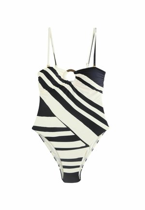 Baddräkt - cream black stripe