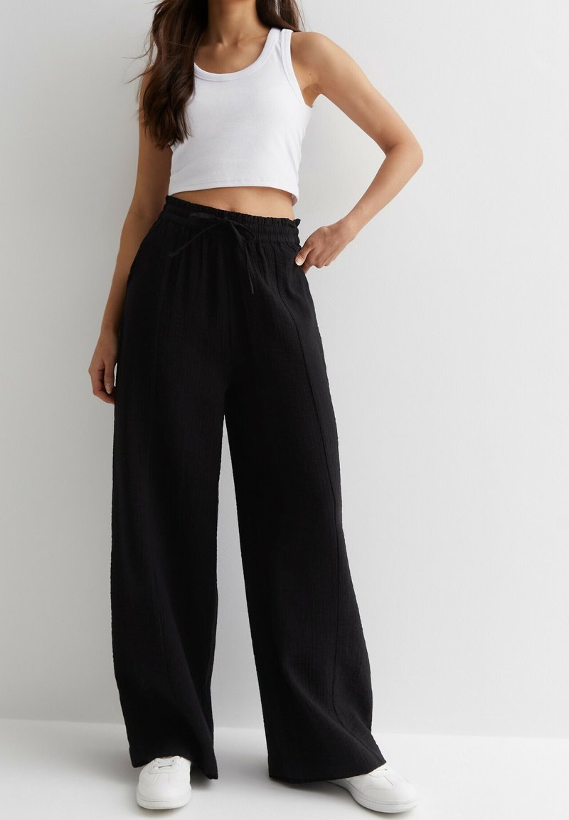 New Look Tygbyxor - black