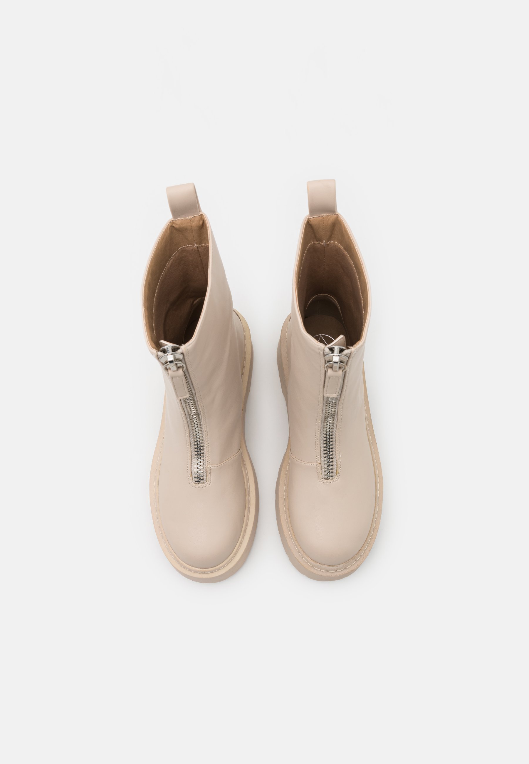 Missguided ZIP UP DETAIL CHUNKY BOOTS - Botines con plataforma -  sand/tierra - Zalando.es