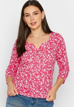 FLORAL HENLEY  - T-shirt à manches longues - pink