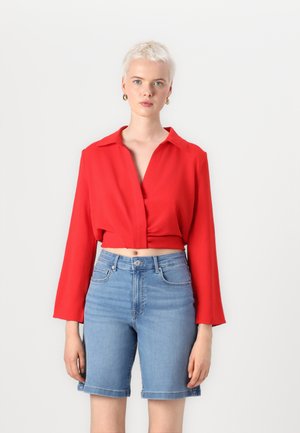 ONLDINA METTE COLLAR TIE SHIRT - Pusero - high risk red