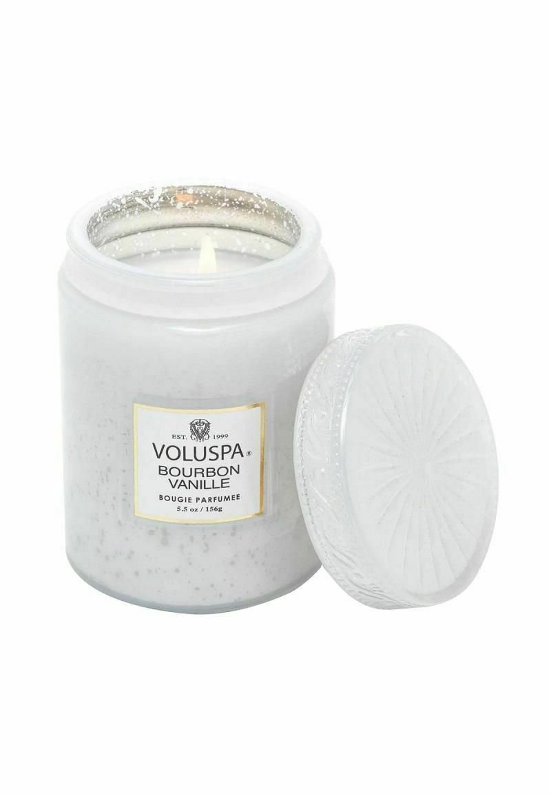 Voluspa VOLUSPA SMALL GLASS JAR BOURBON VANILLE 156G - Doftljus - white