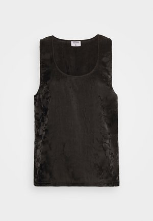 Filippa K CRINKLED TANK - Μπλούζα - black