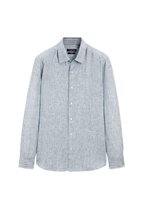 Massimo Dutti REGULAR FIT STRIPED GARMENT - Košile - blue