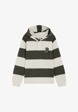 Scalpers, SCALPERS SCSTRIPES SKULL HOODIE KIDS - Jersey con capucha - khaki stripes