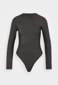 AllSaints GIA SPARKLE BODYSUIT - Topper langermet - dark silver