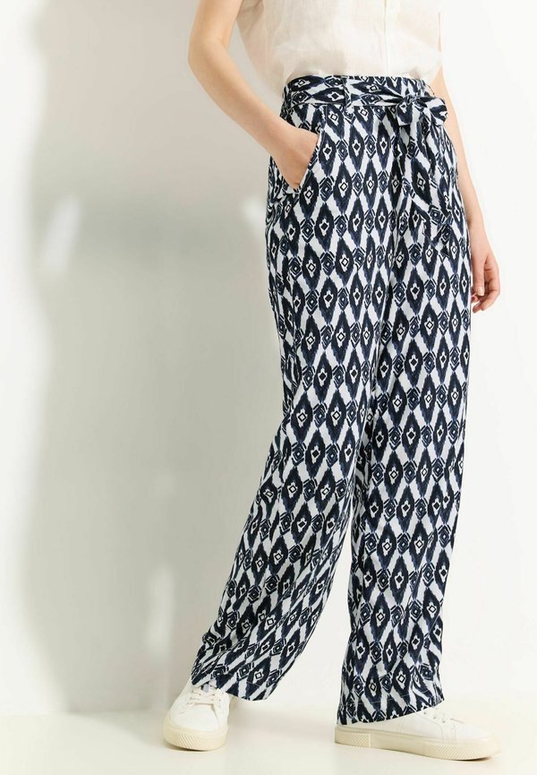 MIT PRINT - Stoffhose - weiß