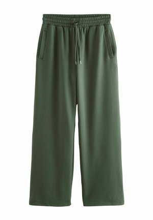 SLINKY SUPERSOFT TIE FRONT WIDE LEG  - Trainingsbroek - khaki green